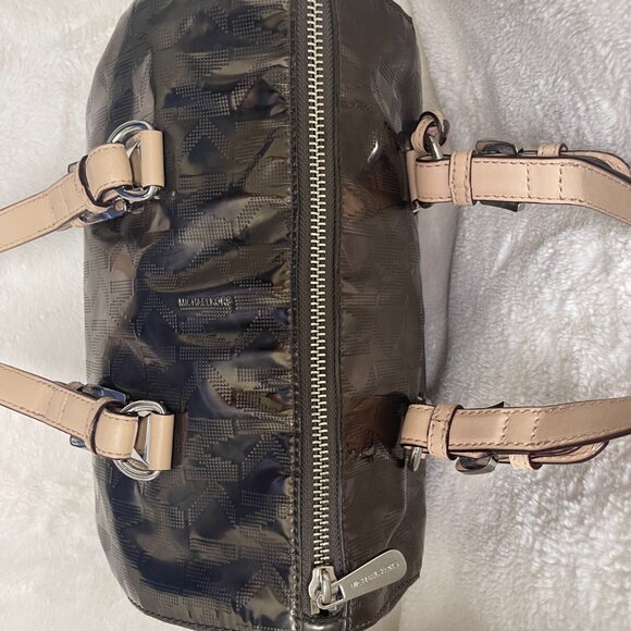 Michael Kors Grayson Mirror Metallic Bronze Medium Satchel - Picture 10 of 14